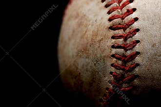 Baseball macro over black