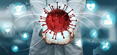 Coronavirus COVID-19 medical test vaccine research and development concept