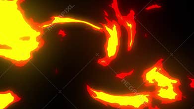 Cartoon Comic Fire Tornado Fx Background
