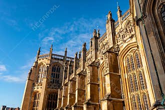 The St georges Chapel at Windsor Castle in the English county of Berkshire