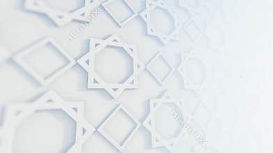 White Corridor Wall With Islamic Decorations