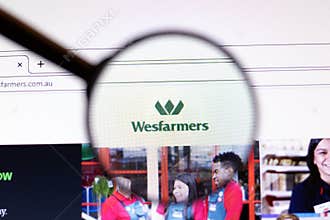 Los Angeles, California, USA - 15 March 2020: Wesfarmers icon on website page. Wesfarmers.com.au logo visible on display screen,