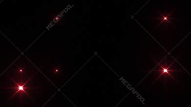 Chasing red light flash pattern loop