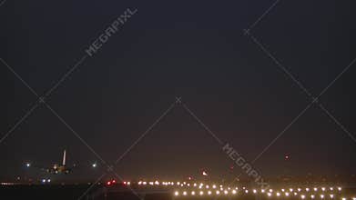 Aircraft landing at night