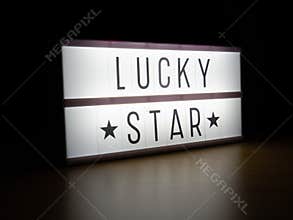 LED light box lucky star sign