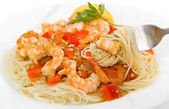 Shrimp Scampi Pasta Dish