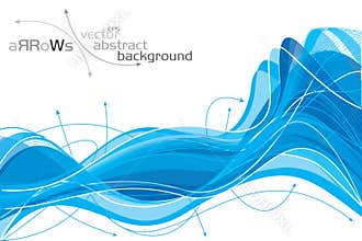 Abstract Arrow Wave Background, Modern Business Growth Vector Graphic with Copy Space
