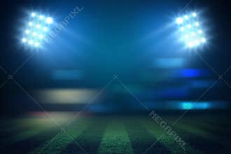 Lights at night and stadium