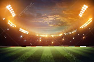 Lights at night and stadium