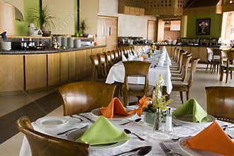 Restaurant in a hotel