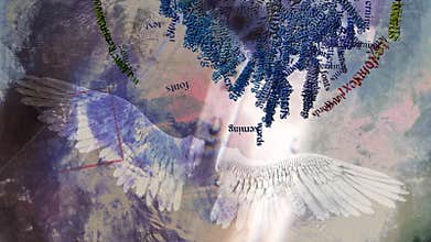 Dark art composition. Angels Wings