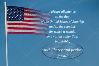Pledge of allegiance under a magnifying glass
