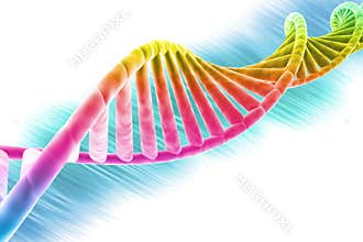 DNA strand bright and colorful