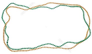 Green and gold beads