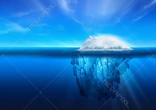 Natural Iceberg with Polar Bear