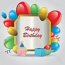birthday card. Vector illustration decorative design