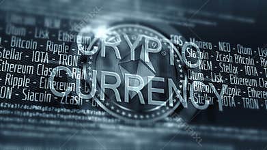 Cryptocurrency Ethereum symbol illustration