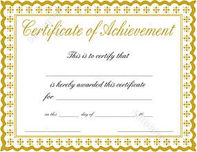 Certificate of achievement