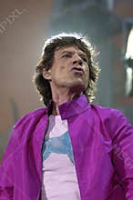 The Rolling Stones ,Mick Jagger during the concert