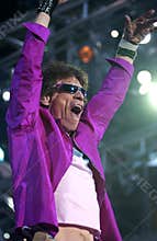 The Rolling Stones ,Mick Jagger during the concert