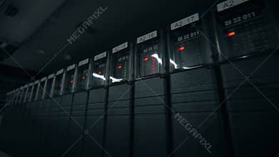 PLC Programmable logic controller box. Steadicam shot