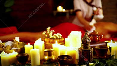 Massage spa by thai herbal ball compress