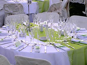 Catering reception setup