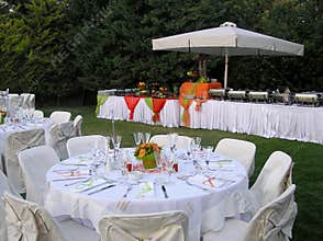 Catering reception setup