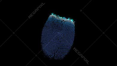 Cyber Fingerprint Crime Technology Background Animation