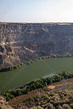 Scenic view of Snake river canyon in the morning at Twin Falls