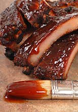 Delicious BBQ ribs with tangy sauce