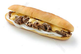 Philly cheese steak sandwich
