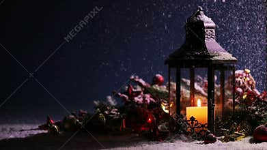 Lantern and Christmas decoration