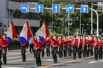 Street parade in Nagoya city, Japan