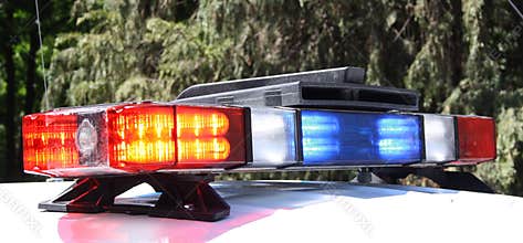 Police car roof lights