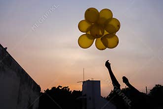 Balloons sky happiness celebration fun