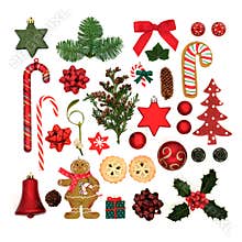 Christmas Festive Baubles Food and Flora