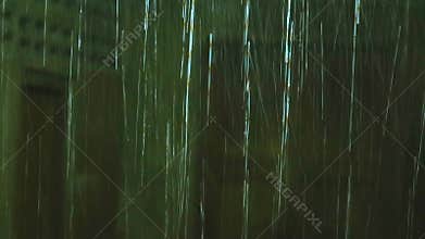 Heavy rain drop in rainy season and abandon room