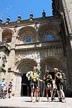 Pilgrims on the Camino de Santiago