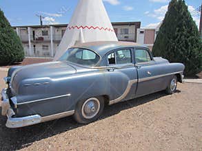 Classic Automobile on Route 66 in Arizona
