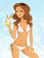 Beautiful girl in bikini