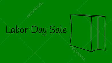 Labor Day Sale banner on green screen