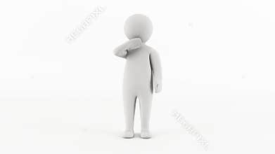3D character waving animation
