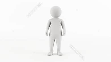 3D character breathing, idle animation
