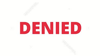 4k footage Access Denied Text Message Animation of a communication computer error message