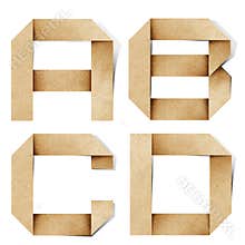 Origami alphabet letters recycled paper craft