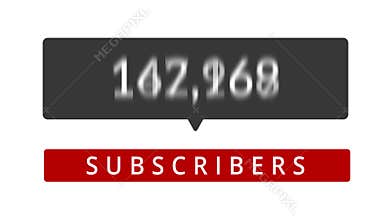 Social media animated subscribers counter ticker