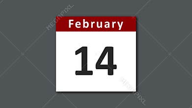 February calendar - leap year 29 days