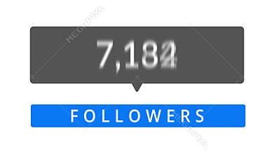 Social media animated followers counter ticker