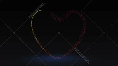 Heart shape light particles